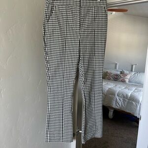 Veronica Beard Black and White Gingham Pants